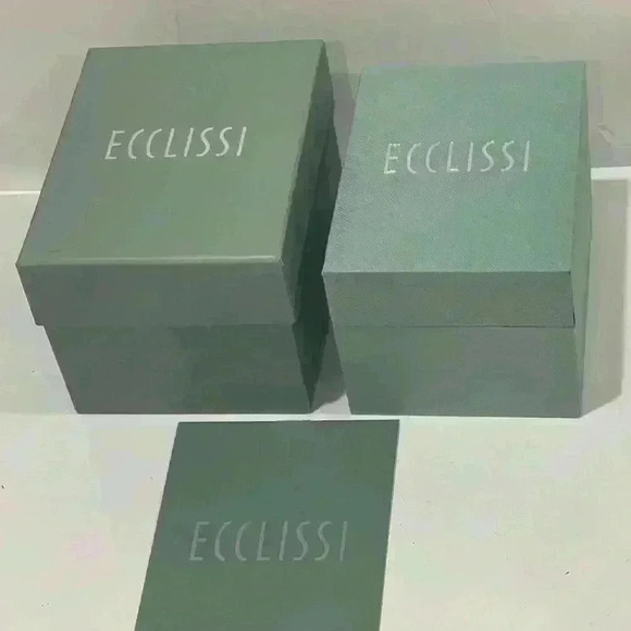 NIB Ecclissi 925 Sterling Silver 32696 Quartz Watch 35mm White Dial - Picture 3 of 12